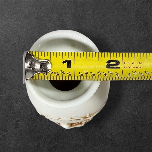 Vintage Porcelain Bud Vase w/ Cherubs Likely Lefton Embossed Putti 7" Tall #1597 - Picture 9 of 10